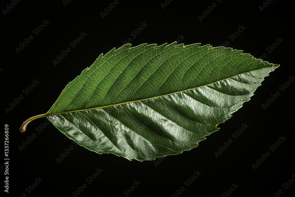 Ash Leaf - A compound leaf with multiple leaflets, long central stem with opposite, serrated leaflets, turning purple or yellow in fall