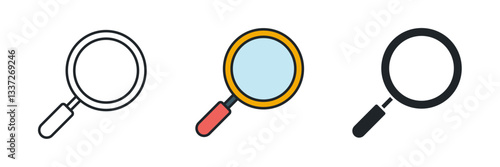 Magnifying Glass icon symbol vector illustration isolated on white background