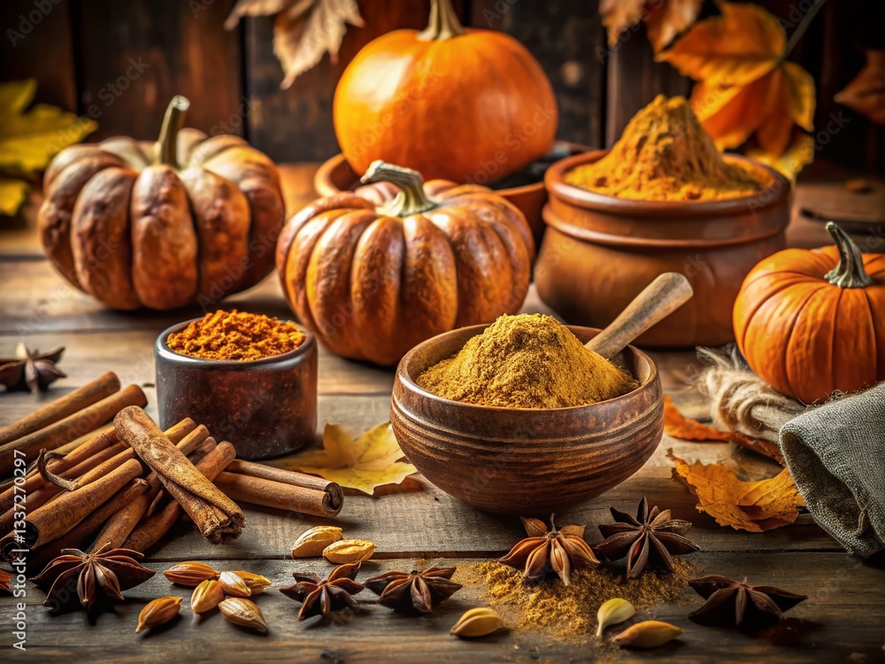 Rustic Autumn Kitchen: Pumpkin Spice Baking Ingredients & Fall Cooking Rustic Autumn Kitchen: Pumpkin Spice Baking Ingredients & Fall Cooking