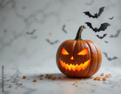 halloween pumpkin on white background