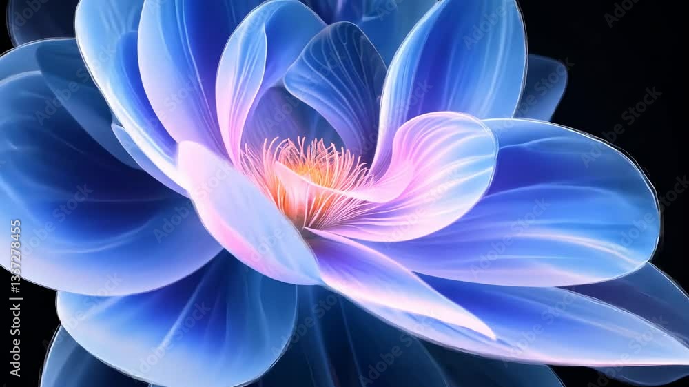 Luminous Bloom: A Glowing Digital Flower Luminous Bloom: A Glowing Digital Flower