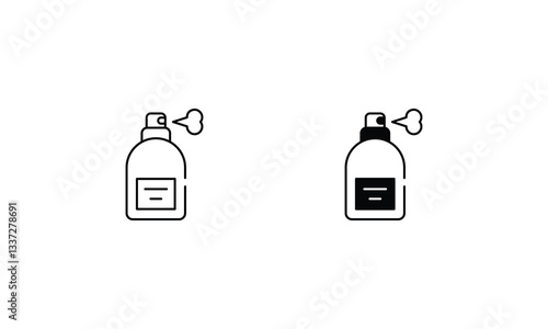 Hair Spray icons set vector stock illustration