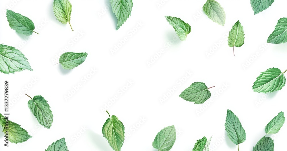 Fresh Mint Leaves Pattern Fresh Mint Leaves Pattern