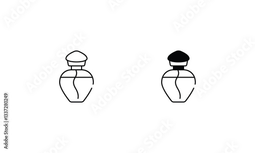 Perfume Bottle icons set vector stock illustration