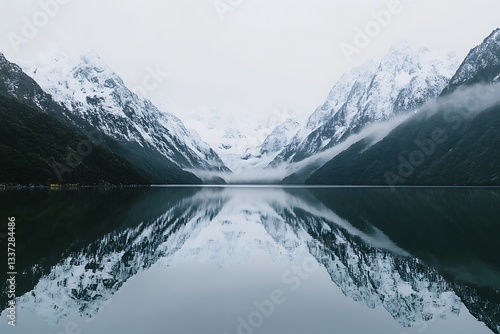 Serene Mountain Lake Reflection