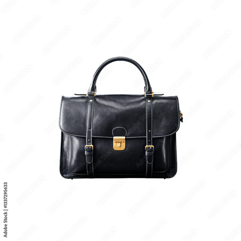 Leather bag isolated on transparent background Leather bag isolated on transparent background