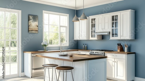 Bright, airy kitchen with light-filled space