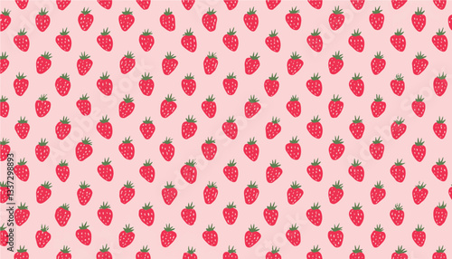 strawberry - seamless vector pattern