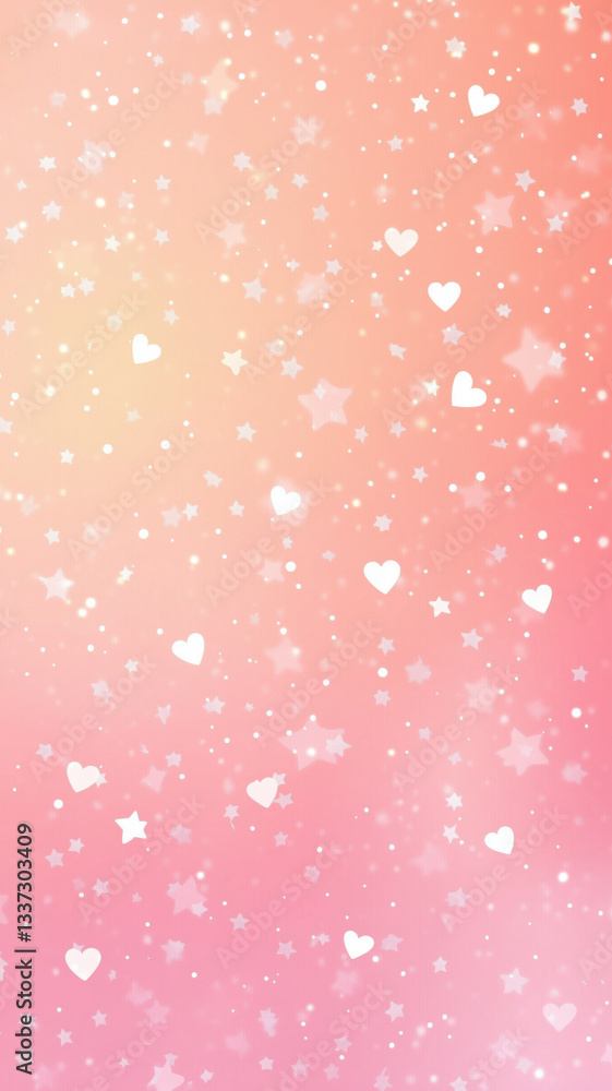 A soft pink and blue gradient background filled with delicate white stars and hearts, perfect for a calming, dreamy phone wallpaper.
A soft pink and blue gradient background filled with delicate white stars and hearts, perfect for a calming, dreamy phone wallpaper.