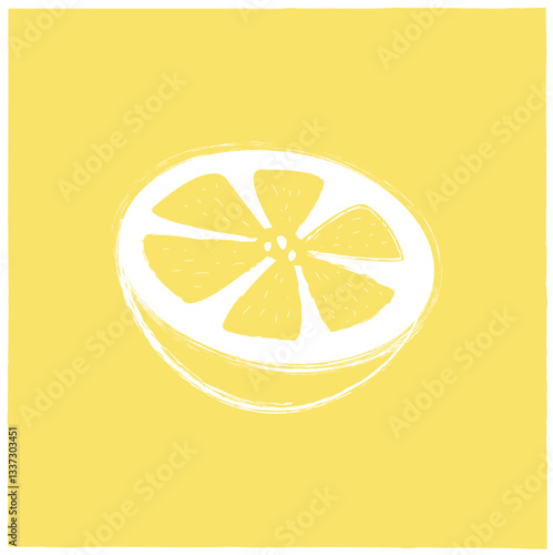 White lemon outline 