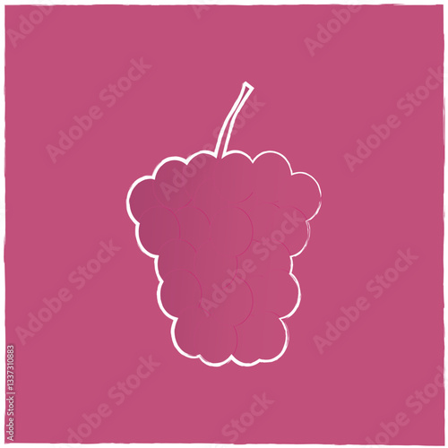 White raspberry outline 
