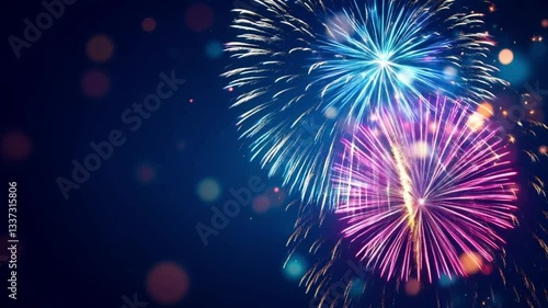 fireworks in the night sky