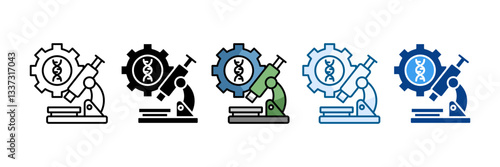 Biomedical Engineering Icon Set Multiple Style Collection