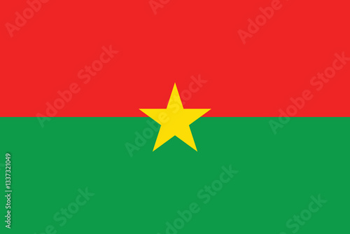 National flag of Burkina Faso vector image