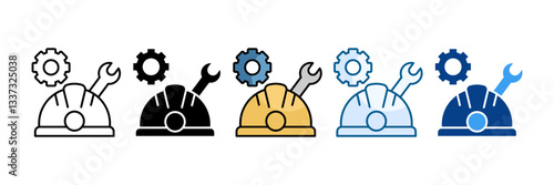 Mechanical Engineering Icon Set Multiple Style Collection