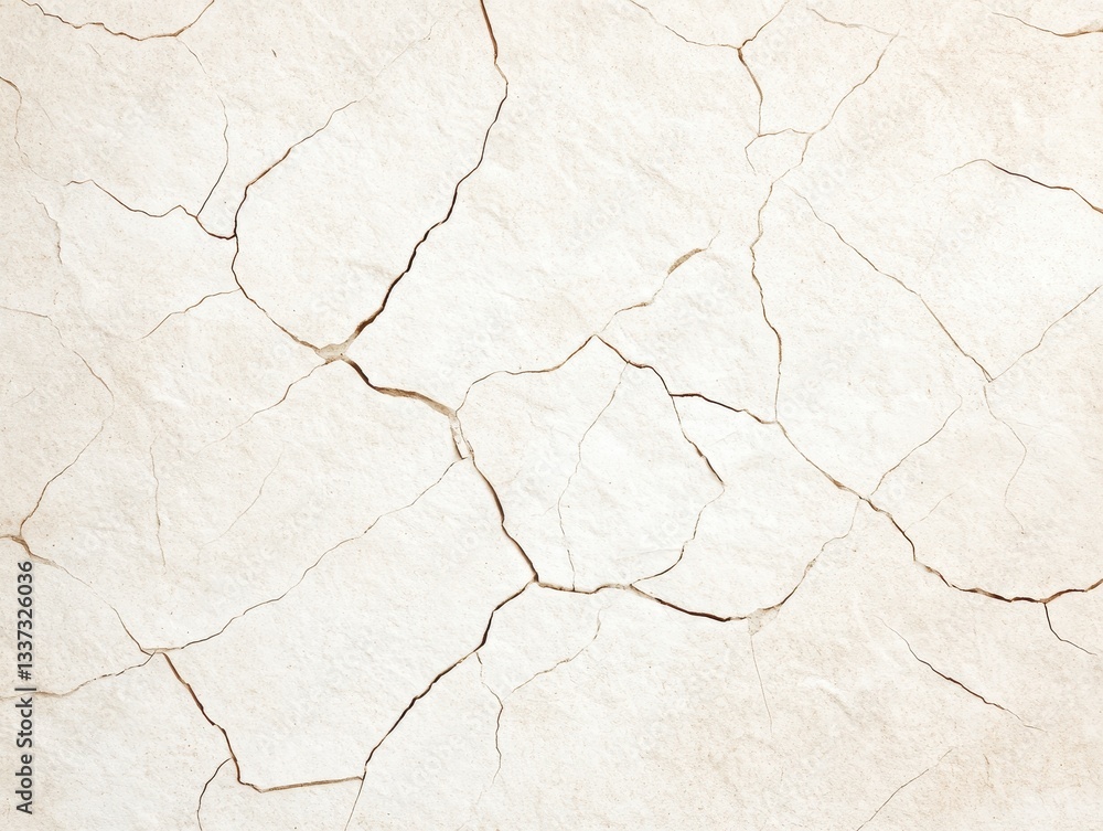 Obraz premium Cracked surface texture resembling aged paper, ideal for backgrounds or designs