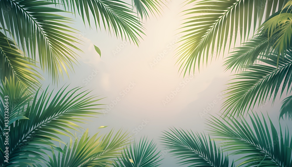 Fototapeta premium Paradise Island Palm Leaves