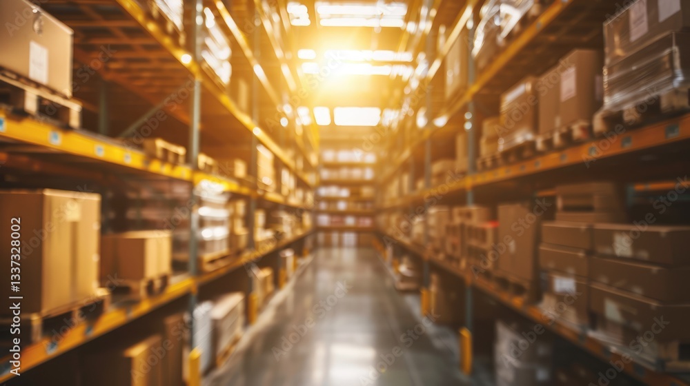 Warehouse Interior with Bright Lighting Warehouse Interior with Bright Lighting