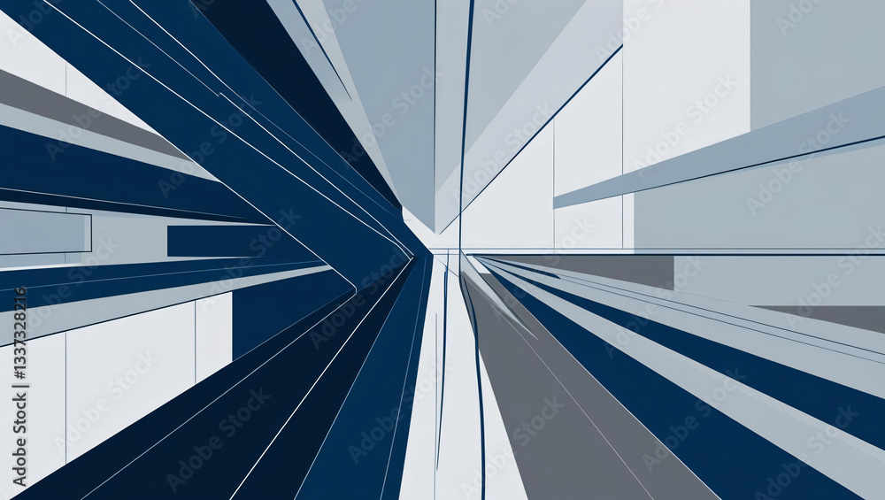 Obraz premium Abstract Cityscape with Geometric Patterns