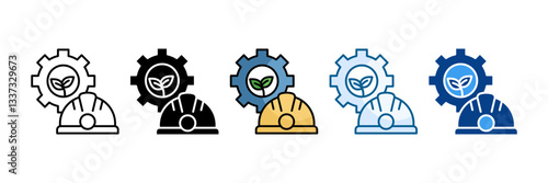 Environmental Engineering Icon Set Multiple Style Collection