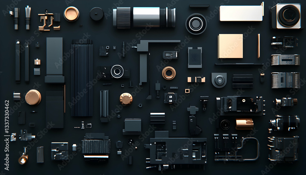 Set of gadget components and parts Set of gadget components and parts