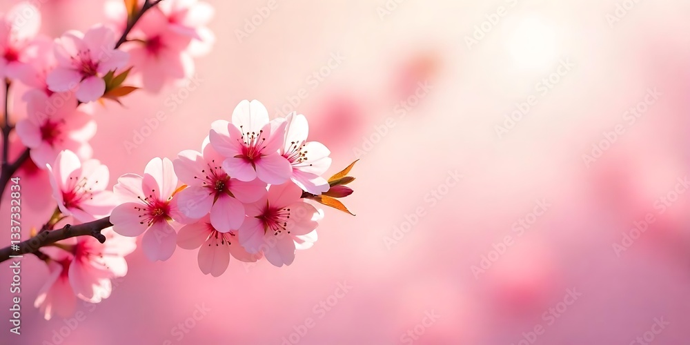 A horizontal banner featuring delicate pink sakura flowers on a sunlit backdrop. The blooming branches create a serene and beautiful spring scene, capturing the essence of Japan's sakura season. A horizontal banner featuring delicate pink sakura flowers on a sunlit backdrop. The blooming branches create a serene and beautiful spring scene, capturing the essence of Japan's sakura season.