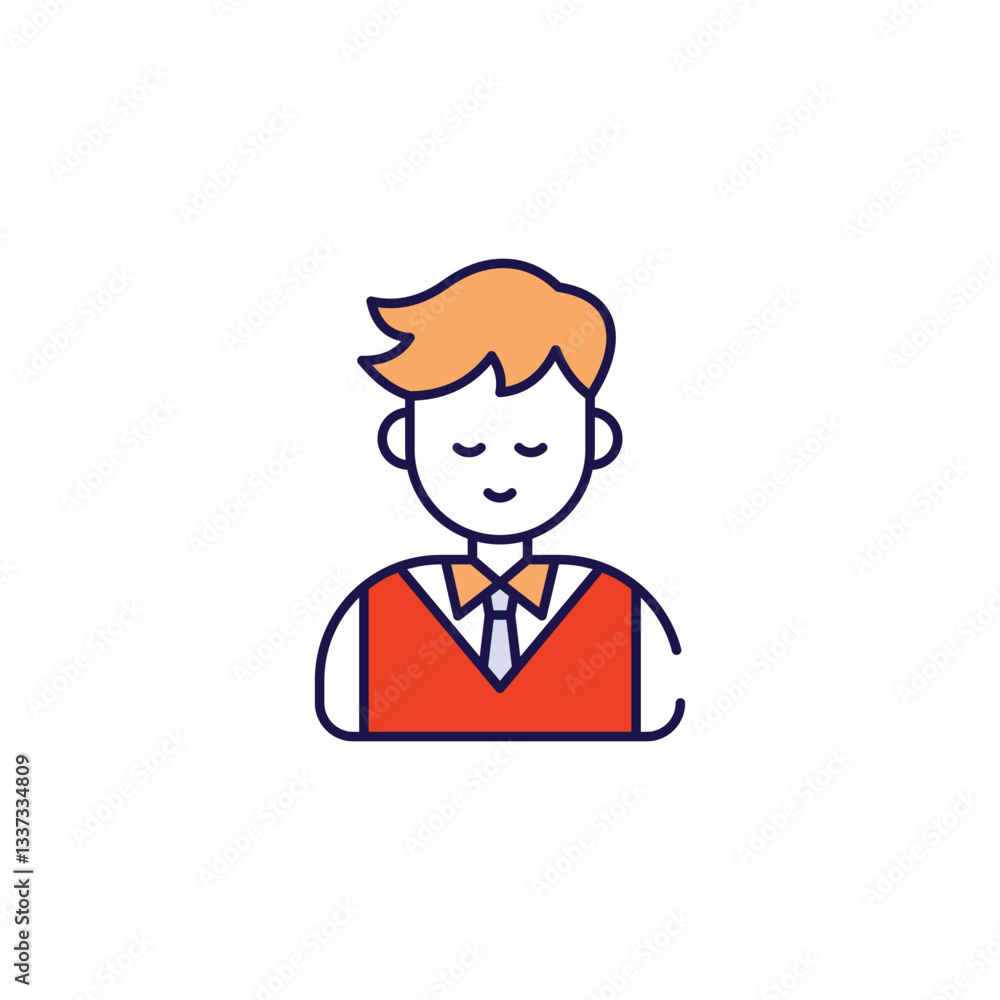 Student icon design with white background stock illustration Student icon design with white background stock illustration