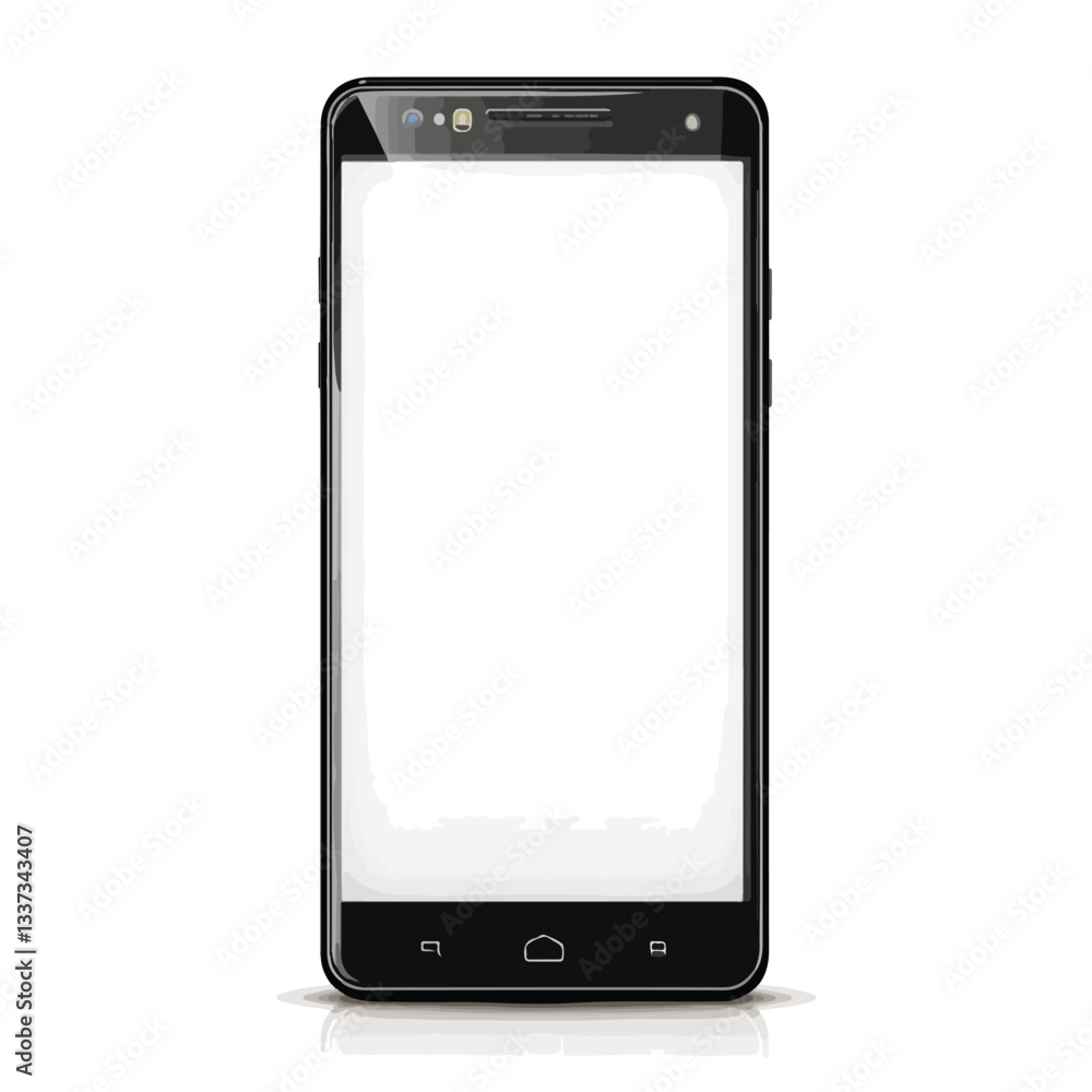 3D Smartphone Vector Mockup with Blank White Screen for Digital Marketing and Technology Concepts 3D Smartphone Vector Mockup with Blank White Screen for Digital Marketing and Technology Concepts