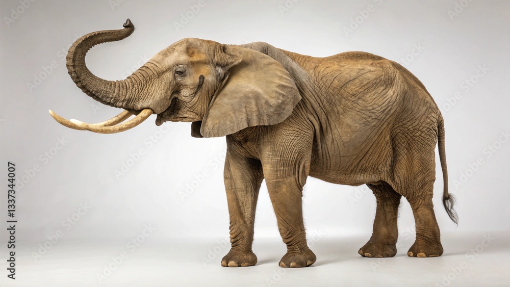 Fototapeta premium African Bush Elephant on studio background