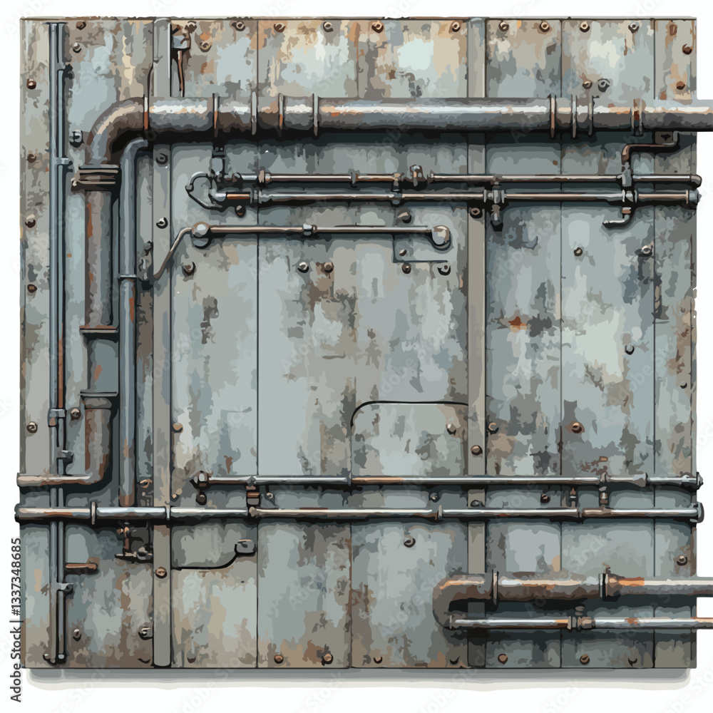 Rustic Weathered Metal Wall Close-up Texture Background Design Rustic Weathered Metal Wall Close-up Texture Background Design