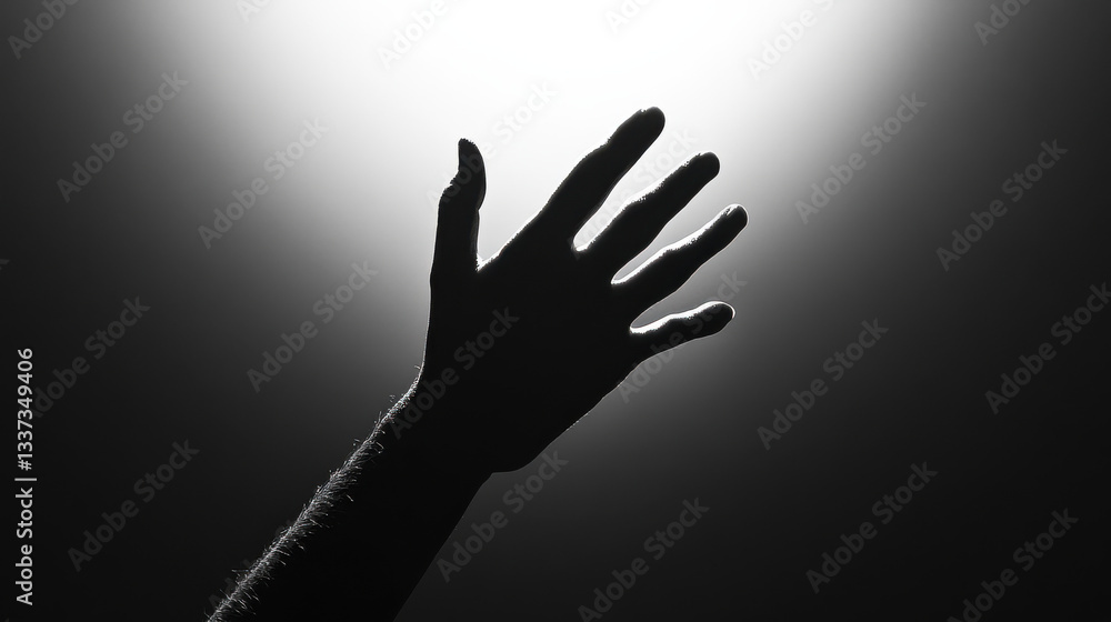 A creative studio photograph of a single hand reaching upward, fingers stretching as if grasping for an unseen goal. The background is a clean, monochrome tone to enhance the subject's presence A creative studio photograph of a single hand reaching upward, fingers stretching as if grasping for an unseen goal. The background is a clean, monochrome tone to enhance the subject's presence