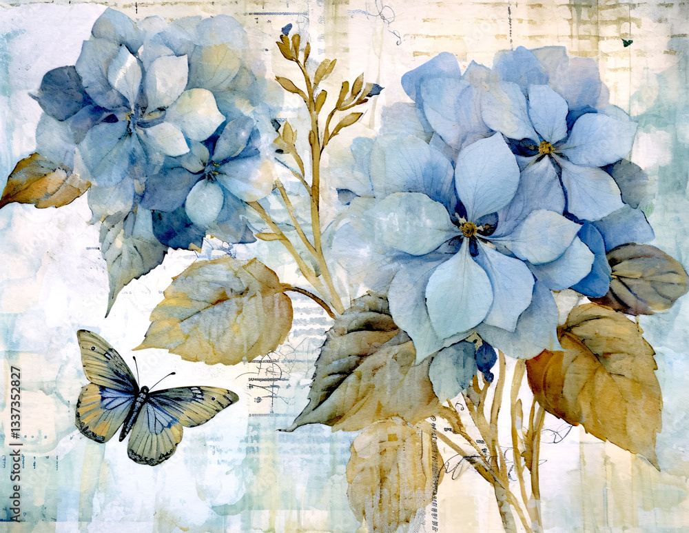 Watercolor landscape background Watercolor landscape background