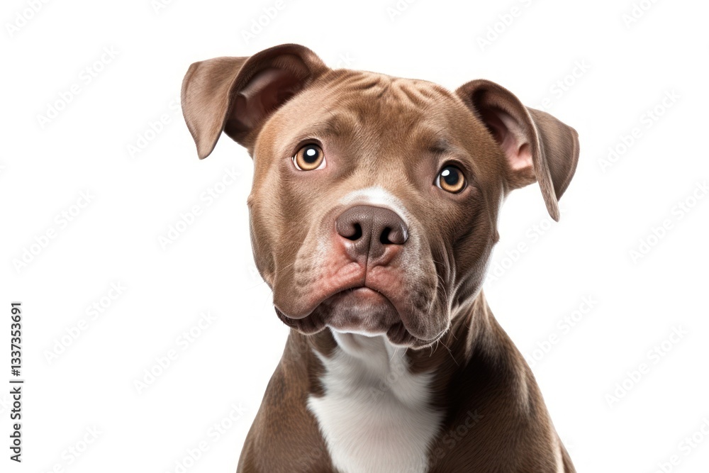 Pitbull looking confused bulldog mammal animal. Pitbull looking confused bulldog mammal animal.