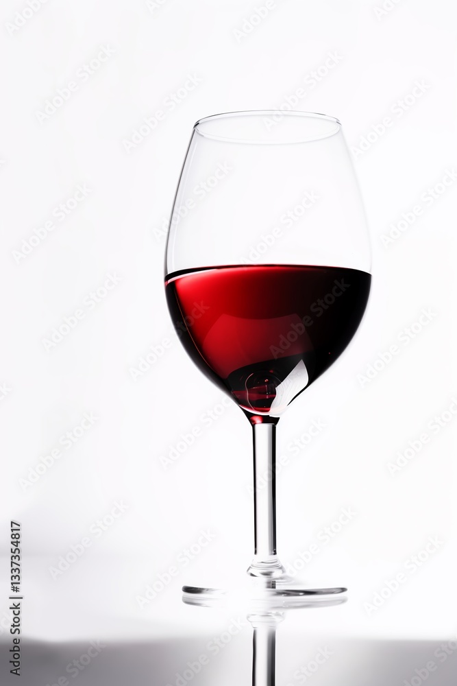 Elegant Wine: A beautifully lit shot showcasing a tall wine glass filled with rich, deep red wine, ready to be savored, and a symbol of celebration or relaxation. Elegant Wine: A beautifully lit shot showcasing a tall wine glass filled with rich, deep red wine, ready to be savored, and a symbol of celebration or relaxation.