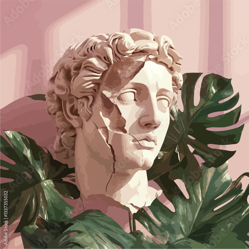 Antique Greek Sculpture Head: Timeless Elegance and Beauty