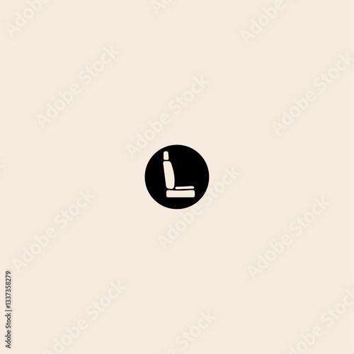 Car seat icon flat vector design.