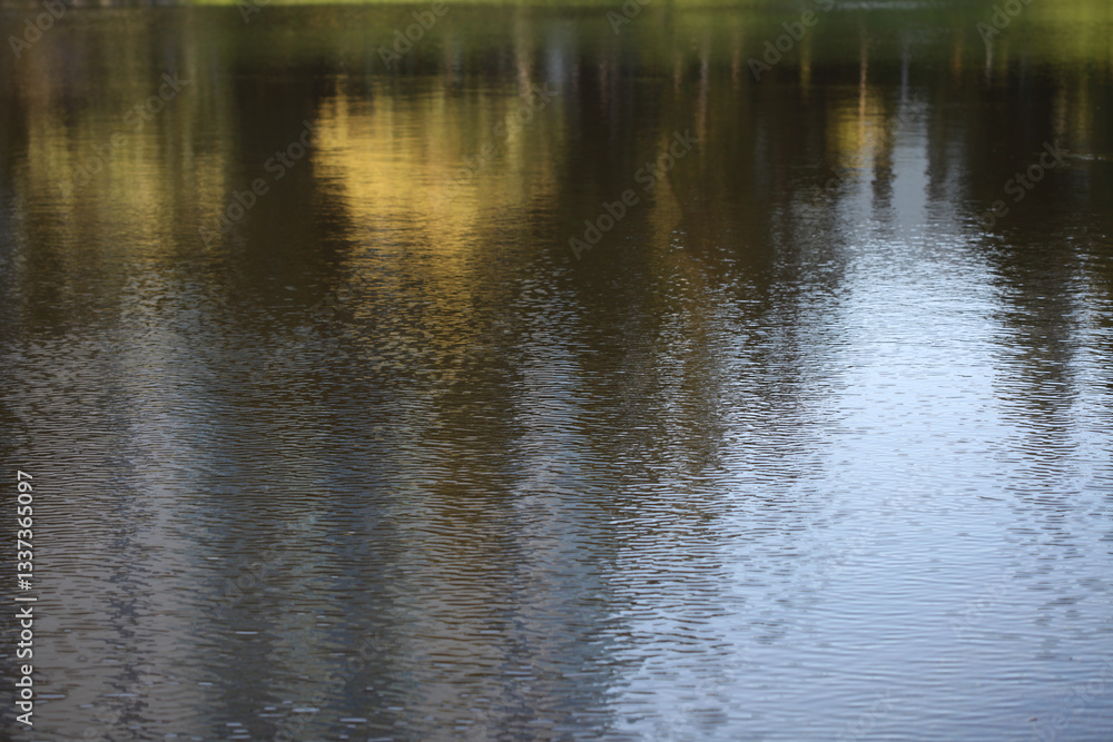 Abstract blue, green color reflection wave ripples water natural Selective soft focus natural background. Abstract blue, green color reflection wave ripples water natural Selective soft focus natural background.