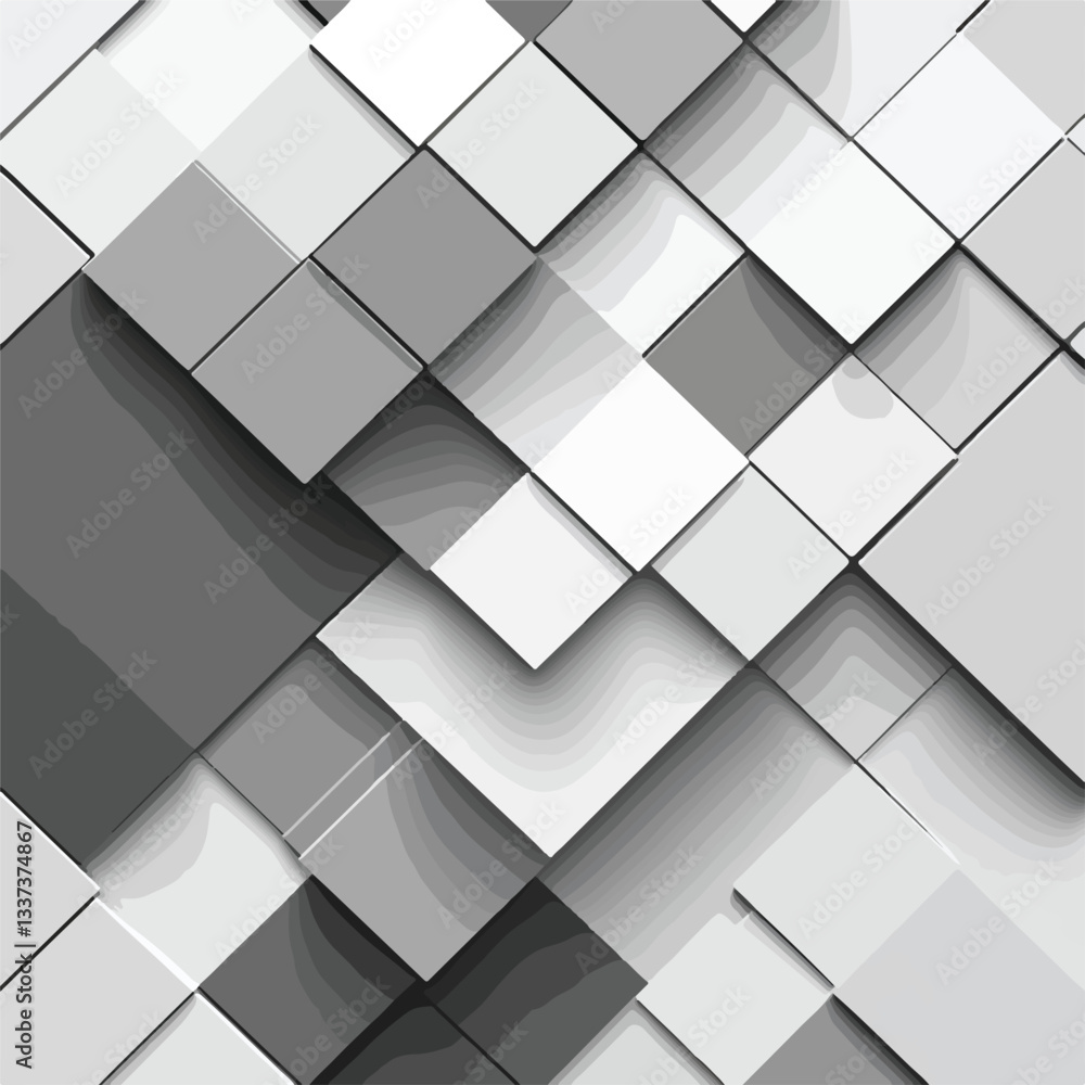 Monochrome 3D Abstract Geometric Background for Creative Designs Monochrome 3D Abstract Geometric Background for Creative Designs