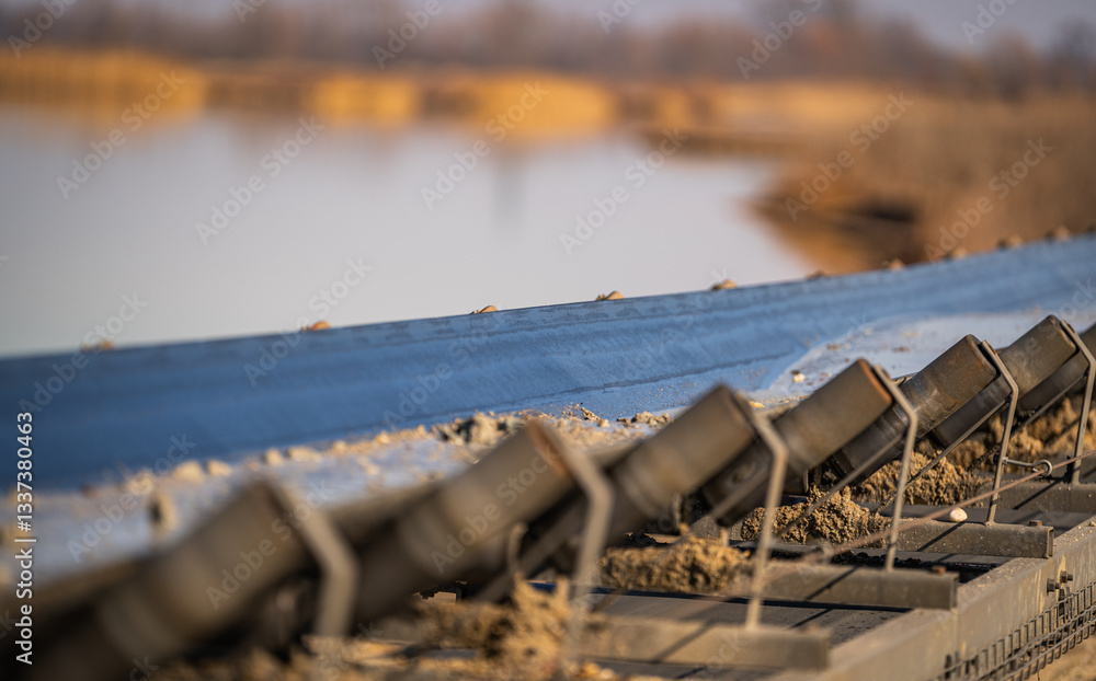 conveyor belt - mining industry - gravel