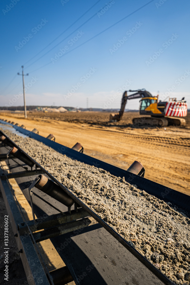 Full Conveyor Belt - Open Pit Mine - Process Automation by Rubber Conveyor Belt