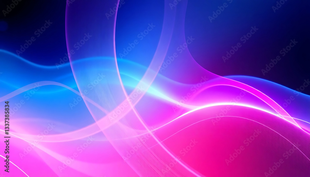 Futuristic Tech Gradient Waves and Neon Light Trails Abstract Background Futuristic Tech Gradient Waves and Neon Light Trails Abstract Background