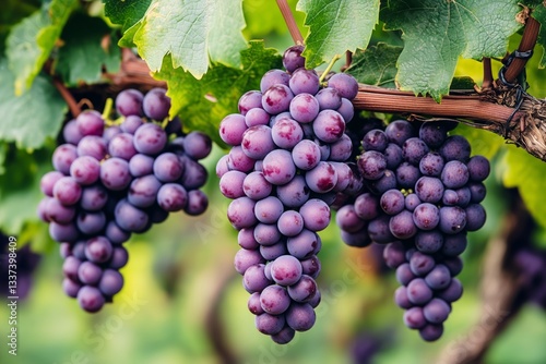 Wallpaper Mural Freshly Harvested Purple Grapes Hanging in a Vineyard During Sunny Days of Late Summer Torontodigital.ca