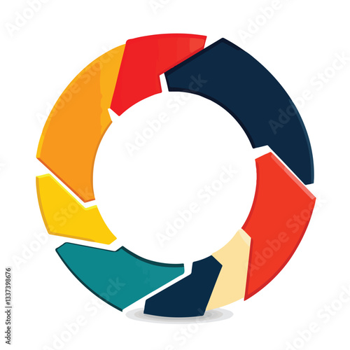 Free Download Circular Arrow Color Steps Infographic Template - GFXLoad