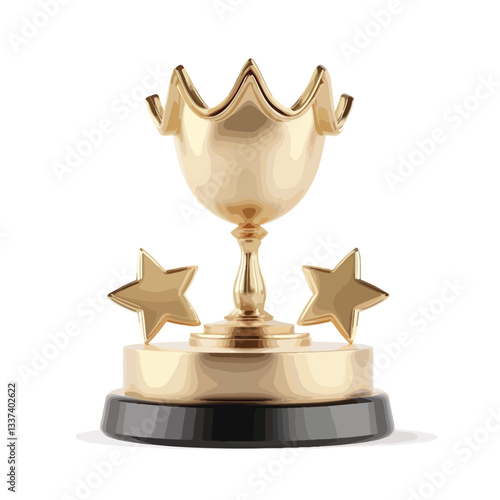 3D Golden Prizes and Medals Cup Awards Elements