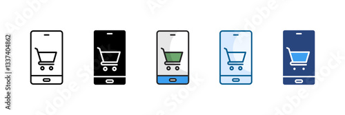 Shopping Icon Set Multiple Style Collection