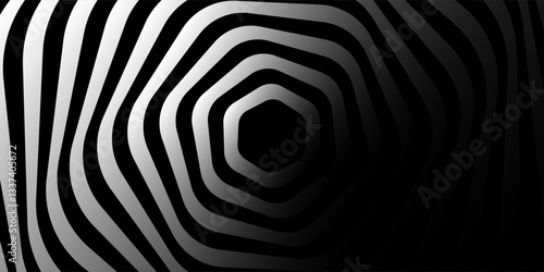 Abstract striped design element. Optical art. 3d vector illustration for brochure, annual report, magazine, poster, presentation, flyer and banner. Сan be used as design element, emblem or icon.