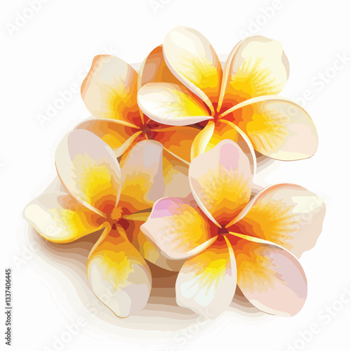 Elegant Frangipani Flower Vector Background