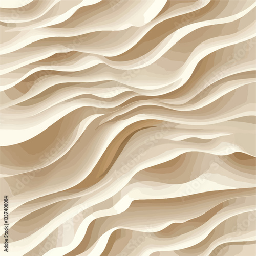 Beige Layered Textured Clay Surface with Natural Tones