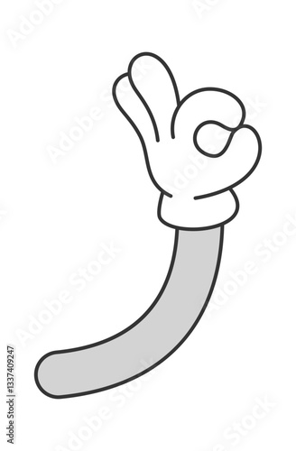 Okay sign gesturing comic hand