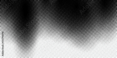Halftone background. Grunge halftone pop art texture. White and black abstract halftone wallpaper. Dots. Vector. 